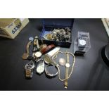 Costume jewellery, watches etc