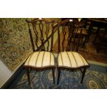 Pair of Edwardian mahogany bedroom chairs