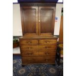 George III oak press cupboard