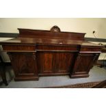 Victorian mahogany breakfront sideboard, 183cm wide x 64cm deep x 125cm high