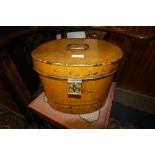 19th Century painted oval hat box