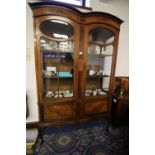 Edwardian mahogany display cabinet