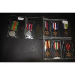 A group of British WWII medals comprising 'The Africa Star', 'The Italy Star', 'The Burma Star', '