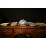 Quantity of blue and white Willow China