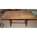 Oak refectory style table 136 x 66cm Condition reports are not availabe for our Interiors Sales.