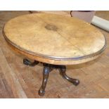 Victorian walnut oval loo table Condition reports are not availabe for our Interiors Sales.