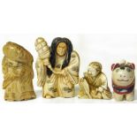 Four ivory netsuke Condition reports are not availabe for our Interiors Sales.