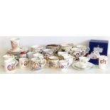 A collection of British Royal Commemorative ware to include seven Victorian plates, Three Wedgwood