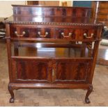 Early 20th century mahogany rope edge buffet on cabriole legs complete with ball and claw feet,