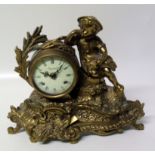 A 20th century bronze mantle clock Condition reports are not availabe for our Interiors Sales.