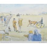 Ann Matthews, 20th century, "Pony Driving", signed, titled on artist's label verso, watercolour