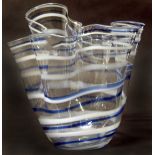 Glass Handkerchief vase probably Venini 22cm high Condition reports are not availabe for our