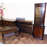 Reproduction corner cupboard, trolley and bookcase. Condition reports are not availabe for our