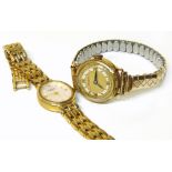Two ladies vintage watches to include one 9ct gold Condition reports are not availabe for our