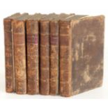 The History of the Rebellion and Civil Wars in England, 1712, leather bound, six volumes and three
