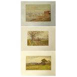 English School, 19th century three watercolours. Condition reports are not availabe for our