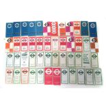 Forty Seven London bus timetables circa 1950's through to 1970's.