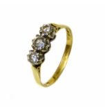3-stone diamond 18ct yellow gold ring Condition reports are not available for our Interiors Sales.