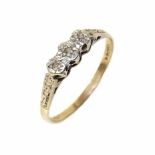 9ct gold and diamond 3-stone illusion set ring Condition reports are not available for our Interiors