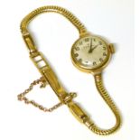 A ladies Zenith 9ct gold bracelet watch Condition reports are not available for our Interiors