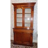 Victorian mahogany two door bookcase on base. Condition reports are not available for our