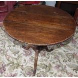 George III oak tripod table. Condition reports are not available for our Interiors Sales.