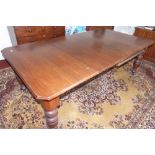 Edwardian mahogany wind-out table. Condition reports are not available for our Interiors Sales.