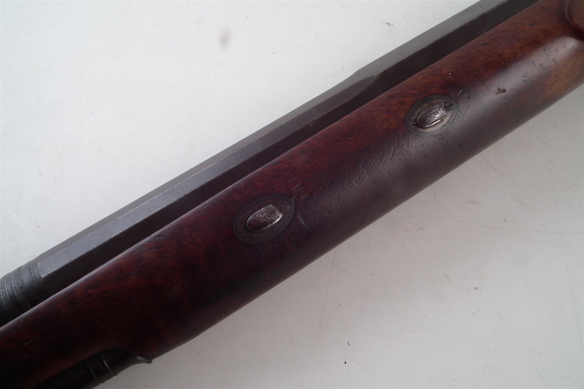 Wallis of Hull 6 bore percussion sporting gun, with Spanish form barrel engraved with Myton Gate - Image 9 of 12