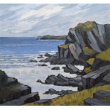 David Barnes (1943-), "The West Coast of Lewis", signed and titled on verso, oil on board, 70 x