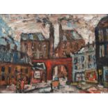 William Turner F.R.S.A., R.Cam.A. (1920-2013), "Mersey Square, Stockport", signed, titled on