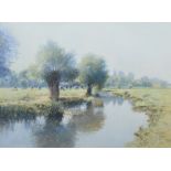 Bob Richardson (1938-), "The River Windrush near Burford, in the Cotswolds", signed, titled on