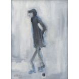 James Lawrence Isherwood F.R.S.A., F.I.A.L. (1917-1989), Figure study after L.S. Lowry, oil on