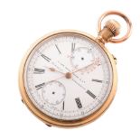 Double-sided open face pocket watch and tachymeter gold plated pocket watch by Allen Boddington &