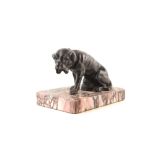 A 19th century English school bronze of a seated mastiff. 12.7 x 17.8 cm . For condition reports