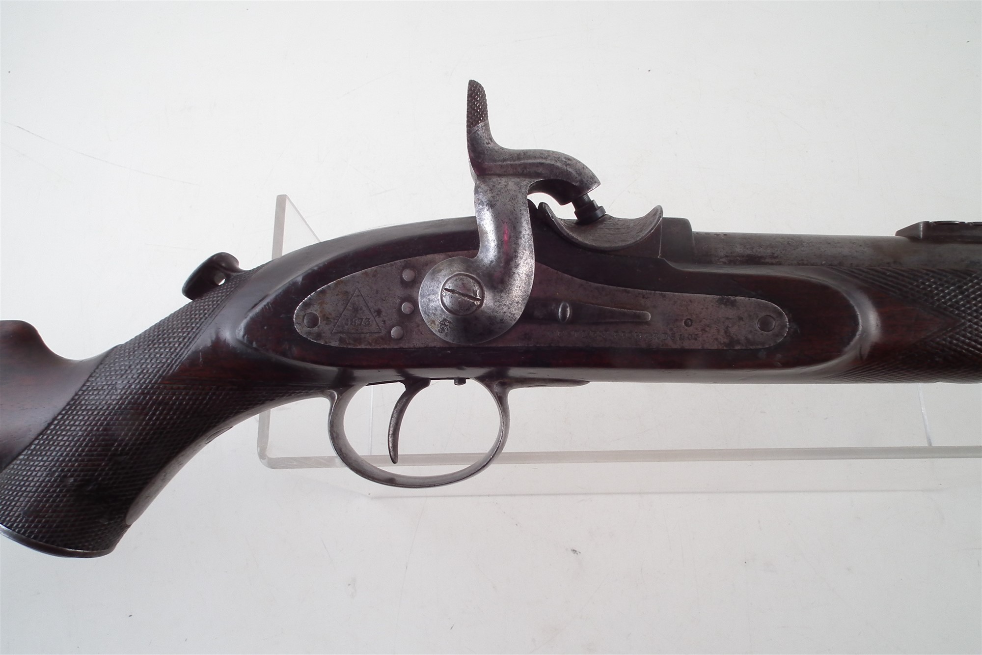 Westley Richards .450 Monkey Tail breech loading percussion carbine, serial number 7103, with - Image 2 of 17