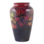 Moorcroft flambe vase , decorated with Clematis pattern, impressed and painted marks to base, 20.5cm