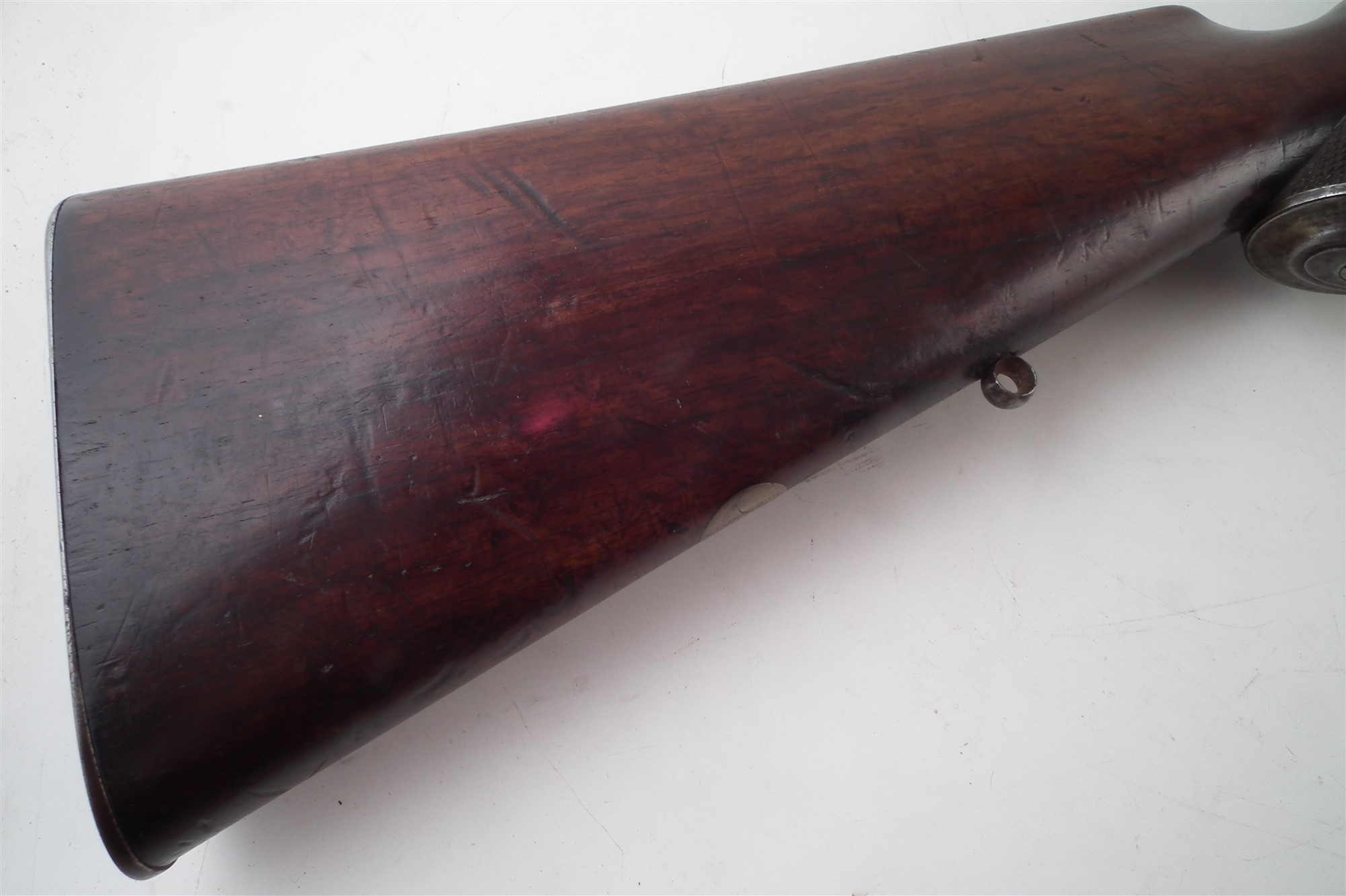 Westley Richards .450 Monkey Tail breech loading percussion carbine, serial number 7103, with - Image 10 of 17