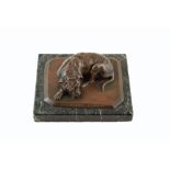A 19th century mastiff on marble base by J.W Clarke 1886 For condition reports go to www.