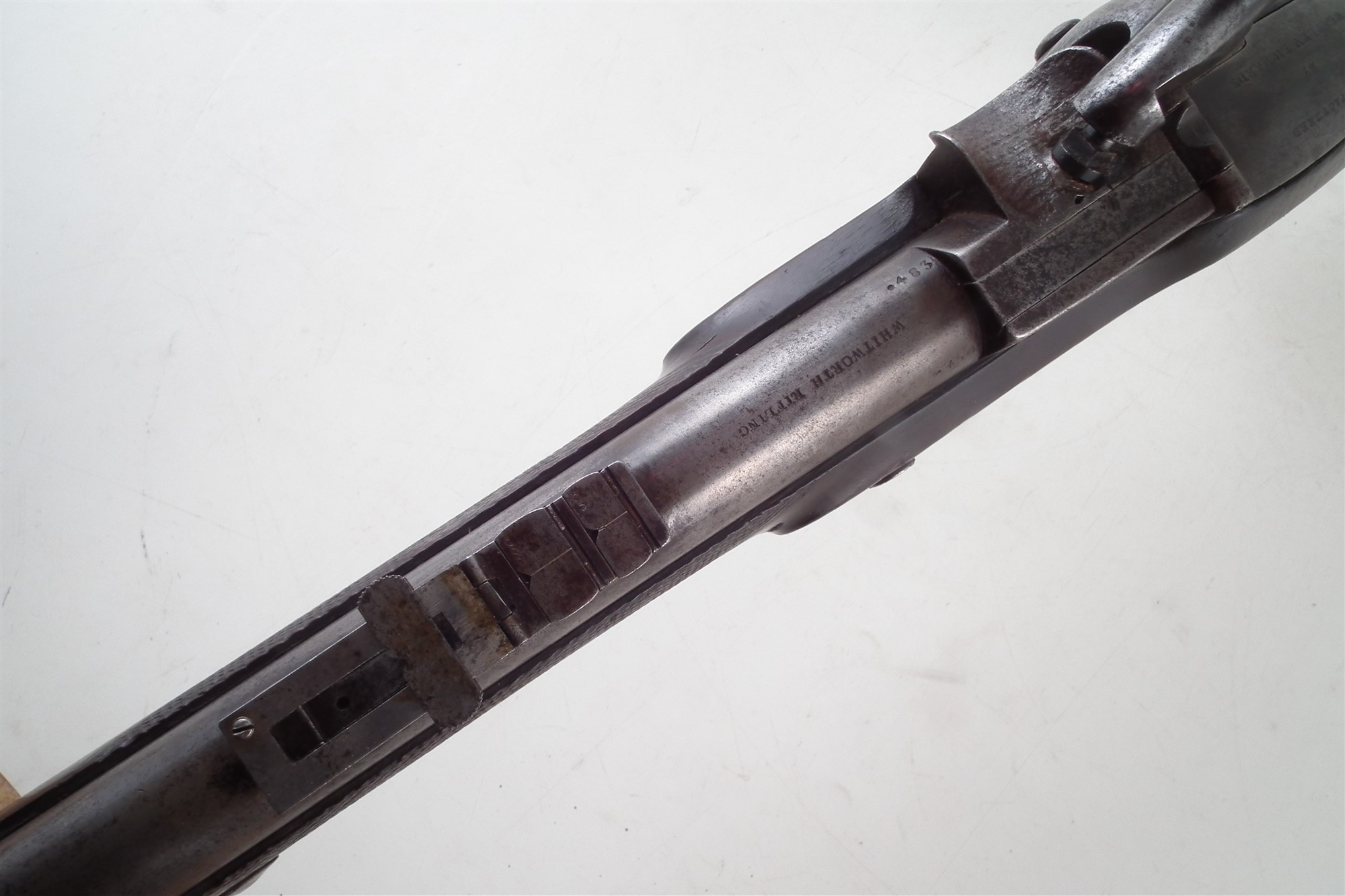 Westley Richards .450 Monkey Tail breech loading percussion carbine, serial number 7103, with - Image 6 of 17