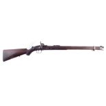 Westley Richards .450 Monkey Tail breech loading percussion carbine, serial number 7103, with