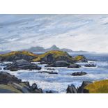 David Barnes (1943-), "West Coast of Anglesey", signed and titled on verso, oil on board, 45 x 60cm,