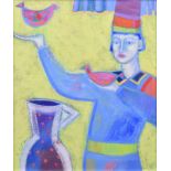 Giuliana Lazzerini (Italian, 1951-), "The Magician", signed, titled on artist's label verso, oil