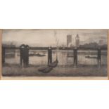 Leslie Moffat Ward (1888-1978), "Nocturne, Westminster", signed, titled and dated 1921 in pencil