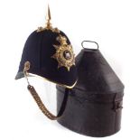 The Northampton Regiment Home Service helmet, retailed by F.W. Flight Winchester together with
