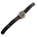 Hamilton 1970's Military wristwatch , round black dial, luminous arabic numerals and batons, tonneau