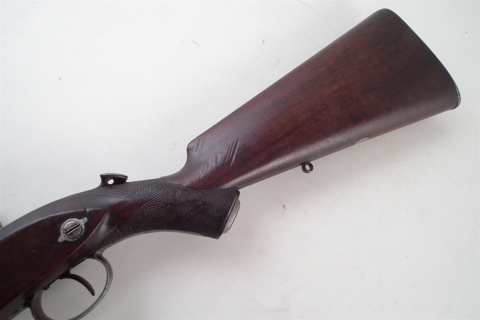 Westley Richards .450 Monkey Tail breech loading percussion carbine, serial number 7103, with - Image 5 of 17