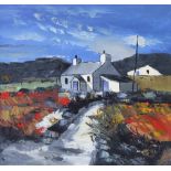 Mike McDonald, 20th century, "Highland Cottage", initialled, titled on label verso, oil on board, 48