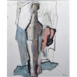 Tadeusz Was (1912-2005), Figure, initialled, oil on board, 60 x 50cm, 23.75 x 19.75in. Artists’