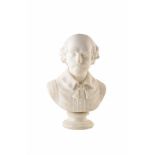 A 19th century marble and alabaster bust of Shakespeare by A. Baily. As enscribed to verso, with the