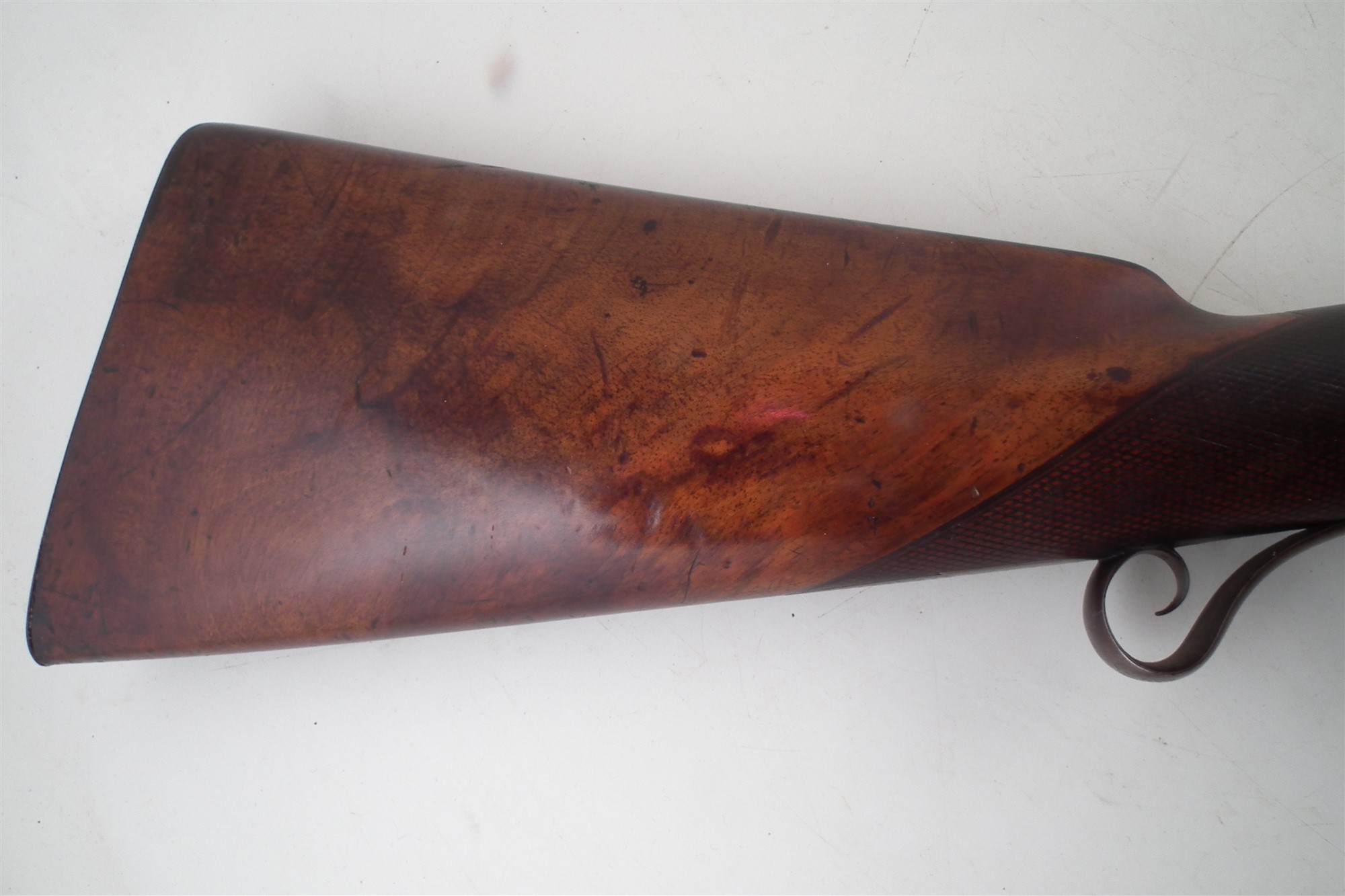 Wallis of Hull 6 bore percussion sporting gun, with Spanish form barrel engraved with Myton Gate - Image 5 of 12